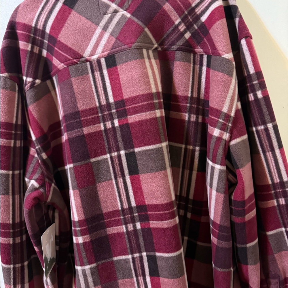 Plaid Flannel Shirt - Red and Pink - Picture 4 of 5